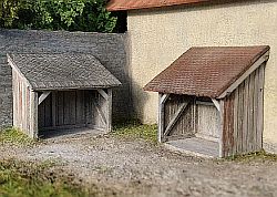 Two sheds to the wall 1:120 (kit)