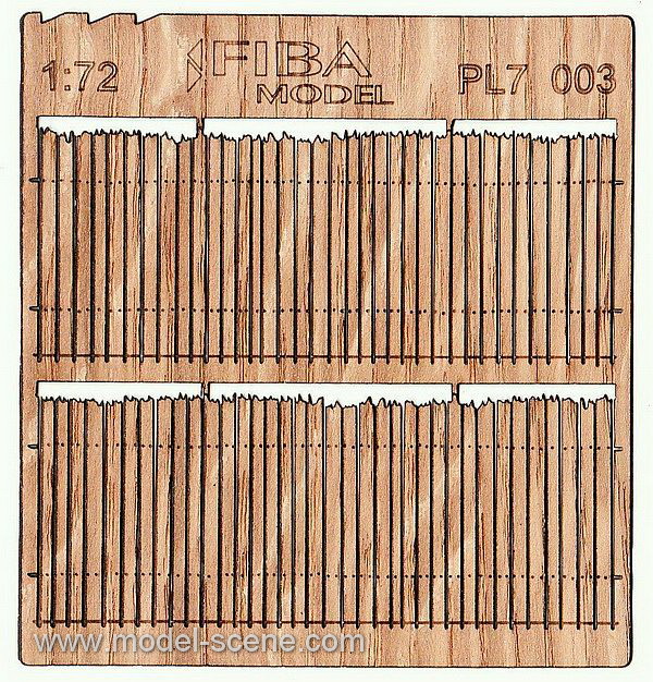 Wooden fence 1:72 - type 3