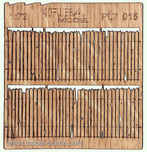 Wooden fence 1:72 - type 15