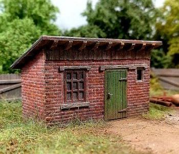 Brick shed  1:87 (kit)
