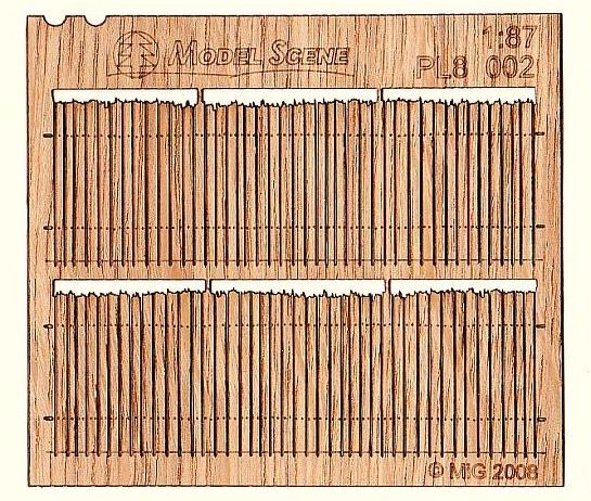 Wooden fence 1:87 - type 3