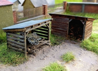 2x Wooden shed 1:120 (kit)