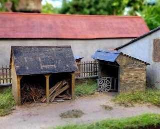 2x Wooden shed 1:120 (kit)