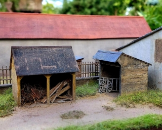 2x Wooden shed 1:160 (kit)