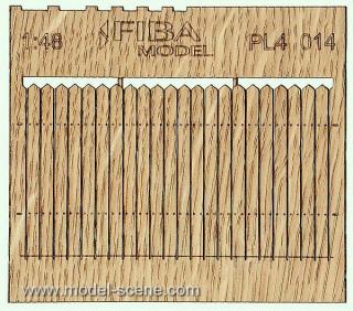 Wooden fence 1:48 - type 14