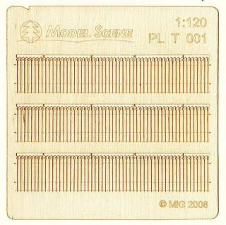 Wooden fence 1:120 - type 1